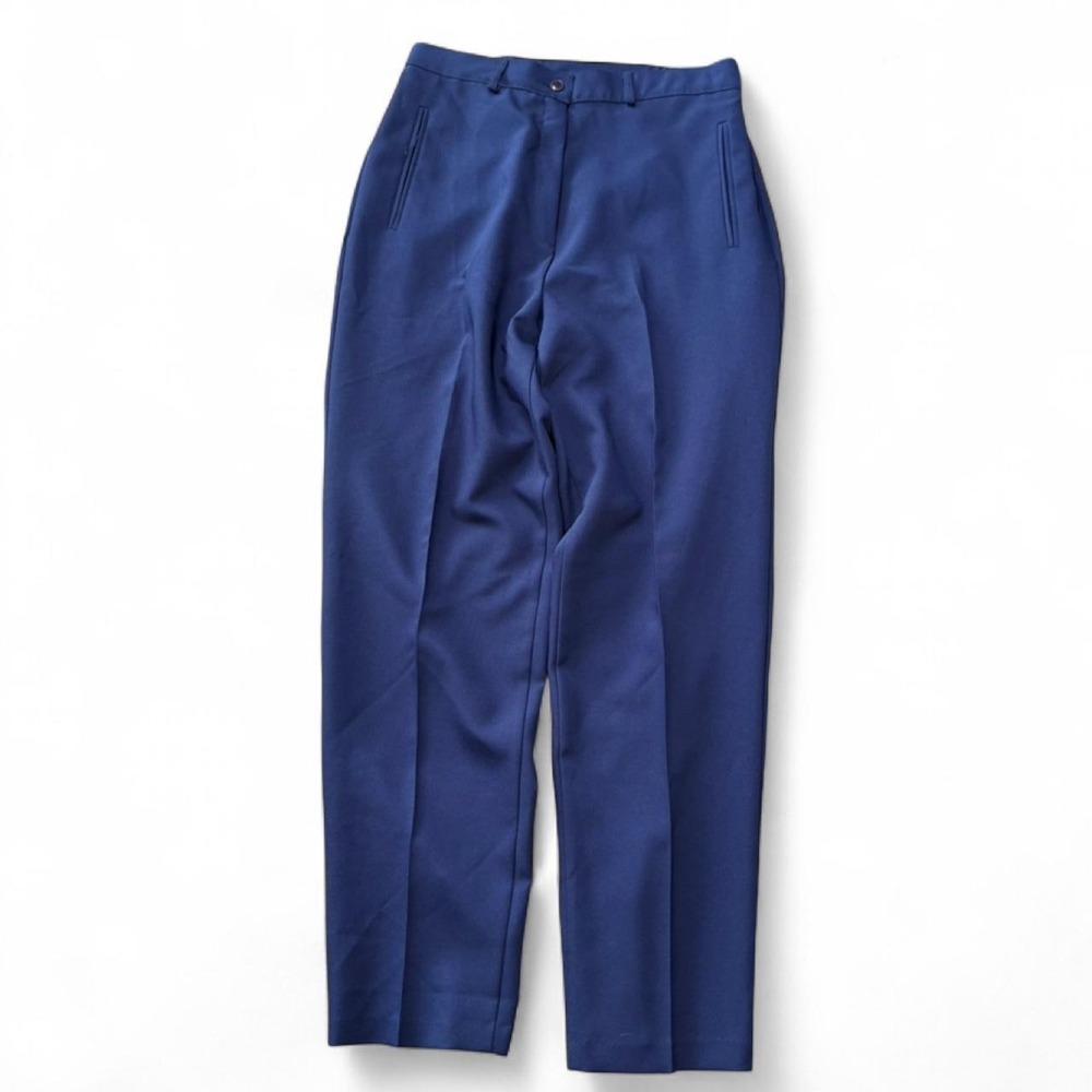 Vintage 90s Liz Baker Navy Blue High Waisted Dress Pants, Women's Size 10
